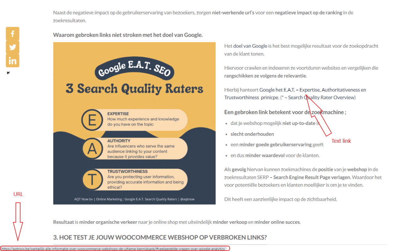 Scroll over brokenlink check