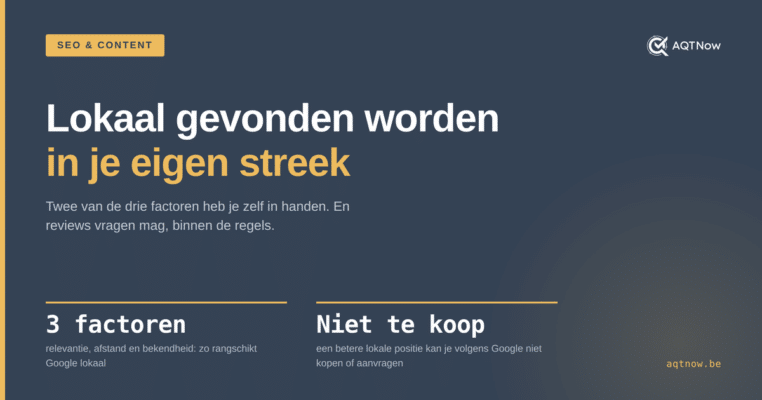 Lokaal gevonden worden- wat telt voor een KMO in je streek